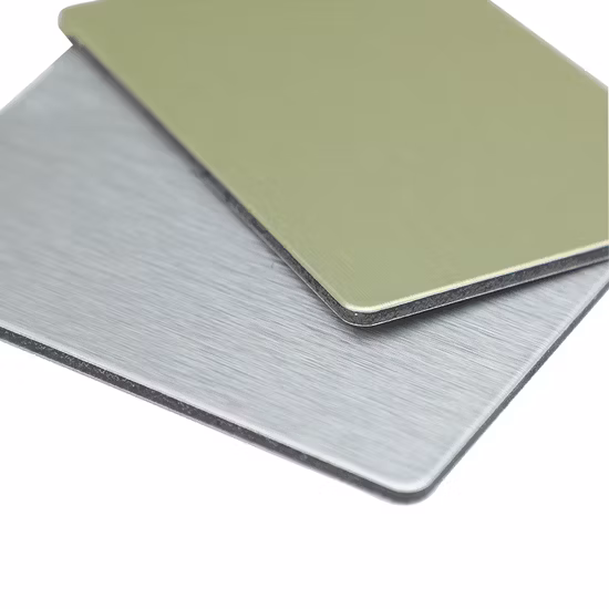 Pannello composito in alluminio spazzolato Pannello Acm per segnaletica per decorazioni interne in oro argento